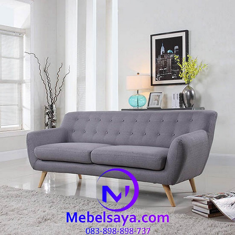 Kursi Sofa Santai Ruang Keluarga Busa Rangka Kayu Solid